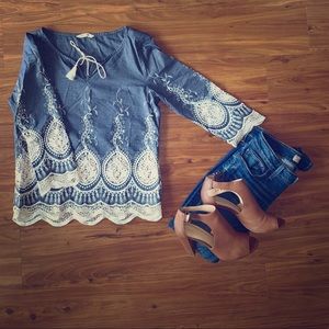 Embroidered top